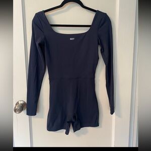 SET Navy Long Sleeve Bodysuit